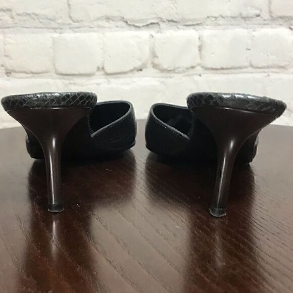 7 KENNETH COLE NEW YORK snakeskin embossed mules - Picture 3 of 9